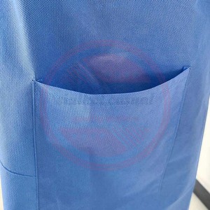 Blouse et uniforme de laboratoire à usage médical d'hôpital non tissé professionnel de blouse chirurgicale de manchette tricotée non tissée de pp - Product Image 2