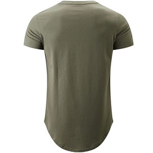 Camiseta de Algodón para Hombre, Camisa Básica de Manga Corta con Cuello Redondo, Cómoda, Ropa de Uso Diario, Color Sólido, Informal, Verano - Product Image 2