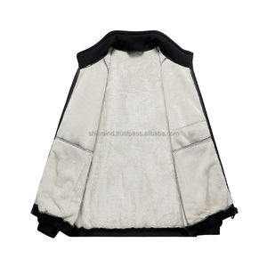 Veste polaire imperméable à capuche réversible pour hommes, col montant, fermeture à glissière, coton épais, grande taille - Product Image 4