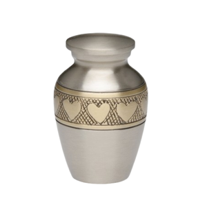 Heart Engraved Brass <b>Keepsake</b> Urn for Ashes Modern <b>Memorial</b> <b>Keepsake</b> Urn Funeral Supplies Indian Handcrafted - Product Image 1