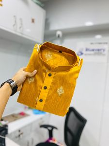 Kurta de algodón con estampado para hombre, ropa de boda, tela de algodón para ropa de diario, novedad - Product Image 3