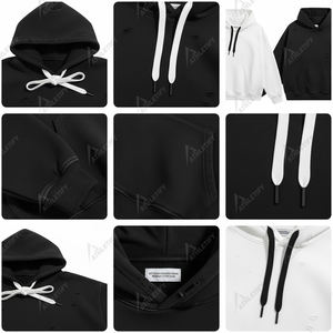 Sudadera con Capucha para Hombre, Estilo Desgastado en la Parte Delantera, Detalles Desgarrados, Mezcla de Algodón, Corte Holgado, Transpirable, para Invierno, Ropa Casual de Calle para Uso Diario - Product Image 5