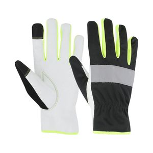 Guantes de trabajo industriales recubiertos de arena flexibles Protección de manos duradera Guantes de seguridad de montaje mecánico de dedo completo - Product Image 5