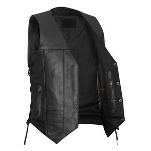 Chaleco de Motocicleta de Cuero, Ropa de Seguridad, Chaleco de Motocicleta de Cuero de Alta Calidad, Chaleco de Motocicleta de Cuero Hecho a Medida al por Mayor - Product Image 5