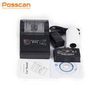 POSSCAN Printer Tiket 58mm Mini Portabel untuk Printer Struk Thermal Bluetooth Printer Pos