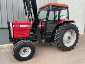 รถแทรกเตอร์มือสอง Massey Ferguson 390 พร้อมที่ตักด้านหน้า 80 แรงม้า ดีเซล ขับเคลื่อน 4 ล้อ สำหรับงานเกษตร ขาย - Product Image 3