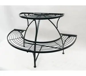 Vase décoratif en fer forgé fait main, grand format, style côtier, écologique, moderne, finition nickel, pour fleurs de Noël - Product Image 4