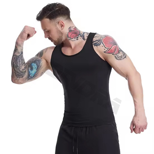 เสื้อกล้ามออกกำลังกายสีขาวไร้รอยต่อสำหรับผู้ชายเสื้อกล้ามสายเดี่ยวสำหรับออกกำลังกายเล่นฟิตเนสสีขาว - Product Image 5