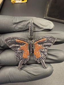 Collar de Moda con Diamantes de Imitación VVS Moissanite, Diseño de Mariposa en Plata 925, Estilo Hip Hop, al Mejor Precio - Product Image 5