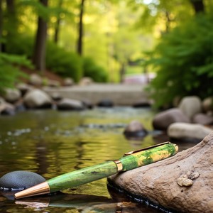 Luxury Handmade Amethyst Collection 0.7mm Stabilized Wood Pen with Stunning Grain - Product Image 6