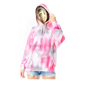 Servicio OEM de alta calidad Precio al por mayor Personalizado Hecho en fábrica 100% Algodón Elegante Top Pullover Tie Dye Mujeres Sudaderas con capucha - Product Image 1