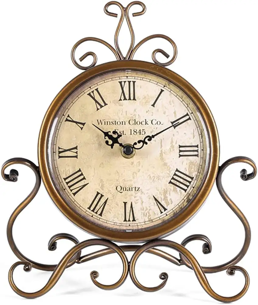 Relojes de mesa Vintage más vendidos para sala de estar, dormitorio, oficina, estante, decoración silenciosa, sin tictac, reloj de mesa de granja, superventas