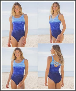 Nouveauté 2025 Vente chaude Maillot de bain une pièce en spandex pour femmes Imprimé estival pour les vacances à la plage Prix bas OEM - Product Image 4