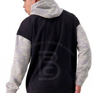 Vente en gros Streetwear uni pour hommes sweats à capuche avec logo personnalisé sweats à capuche en coton épais surdimensionnés pour hommes avec épaules tombantes pour hommes - Product Image 4