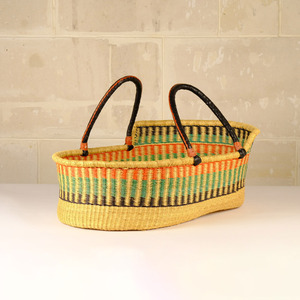Nouveau design naturel jonc de mer bébé panier meilleure vente herbe de mer raphia moïse paniers pour les nourrissons - Product Image 2
