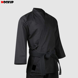 Uniforme de karate cómodo, 100% algodón, ligero, diseño personalizado, color morado, para entrenamiento. - Product Image 2