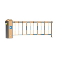 Barrière à flèche droite haute sécurité AKE pour contrôle d'accès extérieur des véhicules avec reconnaissance faciale, RFID, protection IP54 et anti-collision