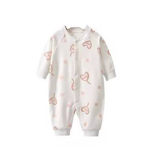 Venta al por mayor de algodón personalizado bebé dibujos animados mameluco recién nacido manga larga bebé algodón orgánico pijamas ropa - Product Image 2