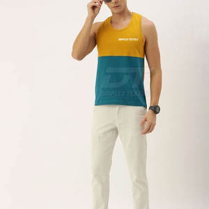 Gran oferta de ropa de entrenamiento, camiseta sin mangas de Color personalizada para hombres, camiseta sin mangas transpirable de secado rápido para hombres - Product Image 5