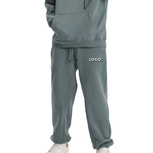 Pantalones deportivos transpirables para hombre, con cordón elástico en la cintura, holgados, rectos, informales, gruesos, tipo suéter. - Product Image 4