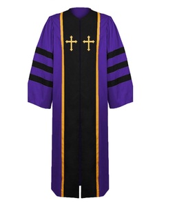 Logotipo personalizado Transpirable Padre Iglesia Ropa Clero Coro Batas Vestido largo Clero Batas al por mayor OEM ODM - Product Image 3