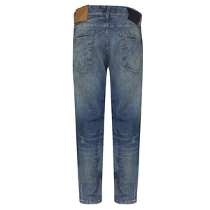 Pantalon en jean droit d'hiver, délavé foncé, tricoté, taille mi-haute, respirant, streetwear, écologique, confortable, option de style quotidien - Product Image 3