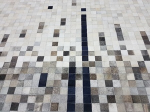 ชุดพรมและพรมหนังแบบปักลายอินเดียหรูหราทำด้วยมือพรมปูพื้นแบบหนังวัวสำหรับส่งออกตามเป้าหมายของโรงแรม - Product Image 3