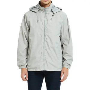 เสื้อกันฝนสำหรับผู้ชาย, เสื้อกันฝนกันน้ำน้ำหนักเบาบรรจุได้แจ็คเก็ตกันฝนกันลมมีฮู้ด - Product Image 3