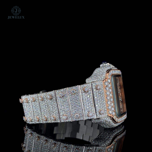 Montre de luxe Hip Hop sertie de moissanite Mouvement automatique Boîtier en acier inoxydable Cadran à chiffres arabes Montre élégante pour homme - Product Image 3