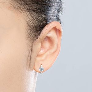 Small <b>Huggie</b> Hoop Earrings for Women, 925 Sterling <b>Silver</b> with 18K White Gold Plating, Hypoallergenic, Jewelry Box - Product Image 1