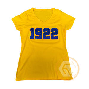 T-shirt de sororité pour femmes GREEK TREASURES Sigma Gamma Rho, 100% coton jersey, respirant, séchage rapide, anti-plis, vente en gros - Product Image 1