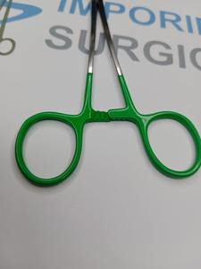 Soporte de aguja de acero inoxidable, abrazadera de sutura reutilizable, instrumentos médicos quirúrgicos, herramientas hemostáticas, diseño curvo recto - Product Image 5