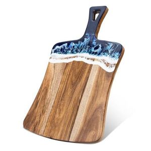 Planche à découper en bois personnalisée planche à fromage en résine époxy bois d'acacia pour ustensiles de cuisine - Product Image 1