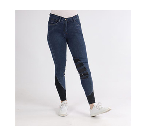 Vente en gros de vêtements équestres, pantalon en jean Silicone pour cheval, culotte en jean pour femme, culotte de sport - Product Image 2