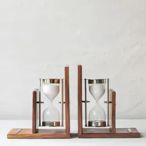 Masa üstü dekor için dekoratif cam kum saati Bookend satılık yeni varış el yapımı soyut tasarım Bookend