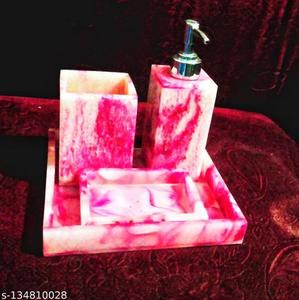 Décoration de salle de bain en résine de forme carrée, noir mat, accessoires de salle de bain, ensemble de distributeur de savon liquide, porte-brosse à vendre - Product Image 6