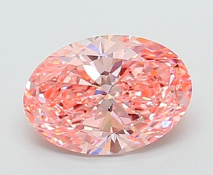 รูปไข่2.00 CT เพชรที่โตแล้ว VVS2สีชมพูสดใสแบบแฟนซี - Product Image 1