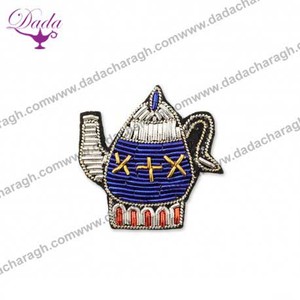 Fabuleux badges de blazer de travail de broderie de fil de lingot d'or - Product Image 3