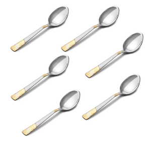 Cuillères à dessert/fourchette en acier inoxydable de haute qualité 6 pièces ensemble cuillère à dessert avec logo personnalisé cuillère en acier inoxydable 304 - Product Image 3