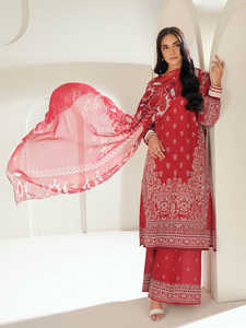 Meilleures femmes 3 pièces coton tissu de pelouse prêt-à-porter toutes saisons à séchage rapide léger décontracté Salwar Kameez Anarkali tenues - Product Image 5