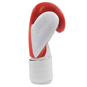 Gants de boxe de poinçonnage de couleurs uniques rouge et blanc avec travail personnalisé à la demande du client travail professionnel disponible pour les hommes - Product Image 4