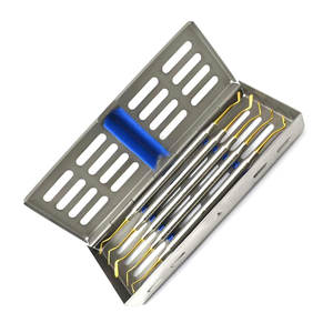 Nuevos artículos Dental Composite Gold Tip Plugger Kit de dentista Herramienta Cassette de acero inoxidable Instrumentos manuales - Product Image 6