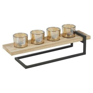 Portavelas de Metal Elegante y Moderno con Acabado Sofisticado para Mesa de Centro y Decoración del Hogar - Product Image 3