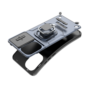 Cubierta de teléfono celular de lente protectora de PC de plástico duro a prueba de golpes con soporte para Oneplus Nord CE5/ACE 5 Racing - Product Image 4
