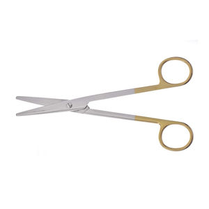 Tijeras industriales de Enfermería Médica de acero inoxidable medio dorado, disección quirúrgica, mango recto, punta afilada para hueso nasal - Product Image 6