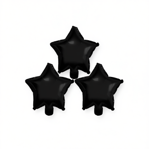 Ballon étoile en aluminium noir 10 pouces pour décoration de fête - Product Image 2