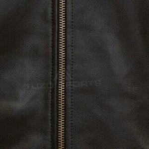 Vente en gros de vestes en cuir marron personnalisées à la mode Veste en cuir respirante et coupe-vent pour hommes Service OEM personnalisé - Product Image 6