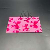 Plaques à cils en acrylique rose avec nœuds et aimants, impression de logo personnalisée, service OEM, vente en gros de plaques à cils