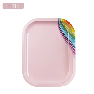 ถาดใส่เครื่องมือ/อุปกรณ์ หรูหรา สีชมพูรุ้ง ชั้นเดียว รูปทรงสี่เหลี่ยมผืนผ้า ใช้เป็นกล่องใส่เครื่องประดับ สำหรับจัดแสดงในบ้าน ห้องครัว ห้องน้ำ สำหรับใส่อาหารและอุปกรณ์ทำความสะอาด - Product Image 1