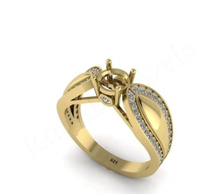 Bonne qualité solide 925 en argent Sterling 6mm réglage de la pince vierge bague en pierre semi-montée personnalisée pour les femmes vêtements de fête de mariage - Product Image 6